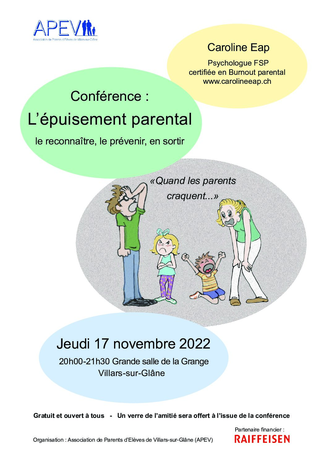 Conférence “L’épuisement parental”